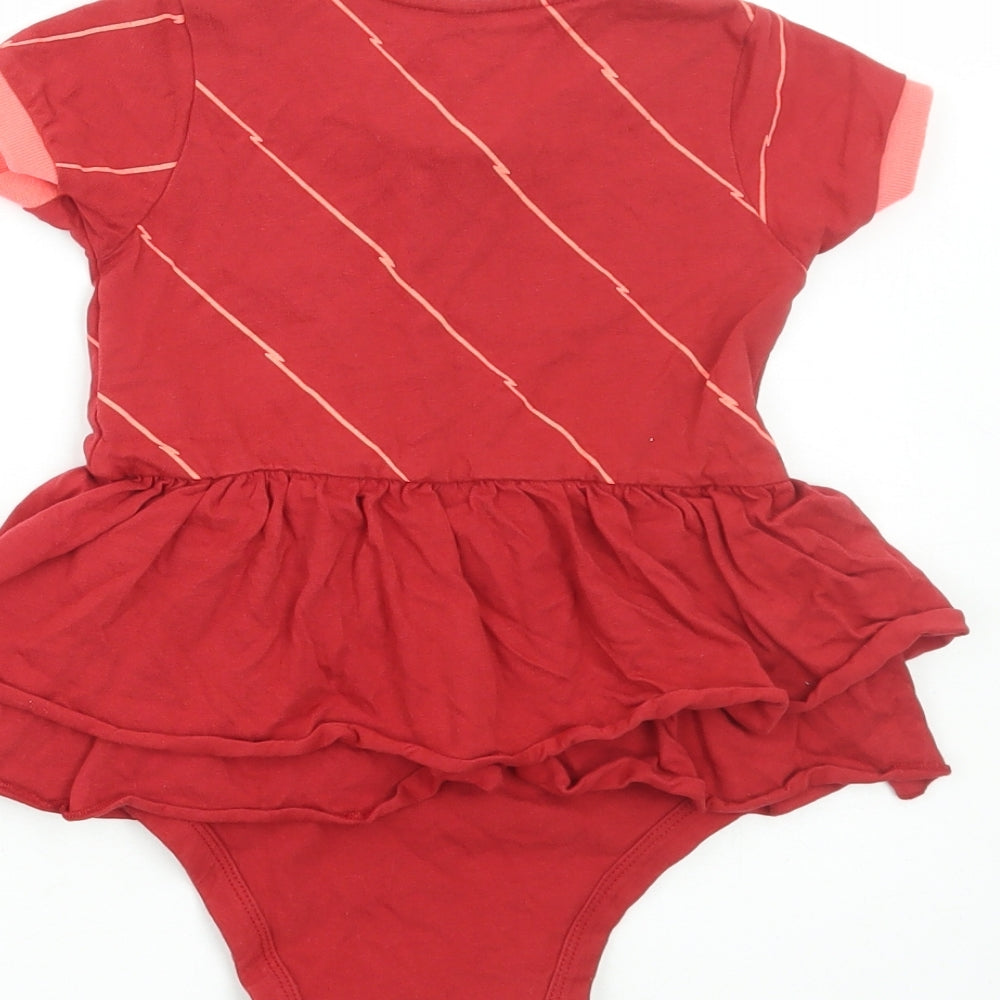 Liverpool FC Girls Red Cotton Bodysuit Outfit/Set Size 12-18 Months Snap - Leeds United