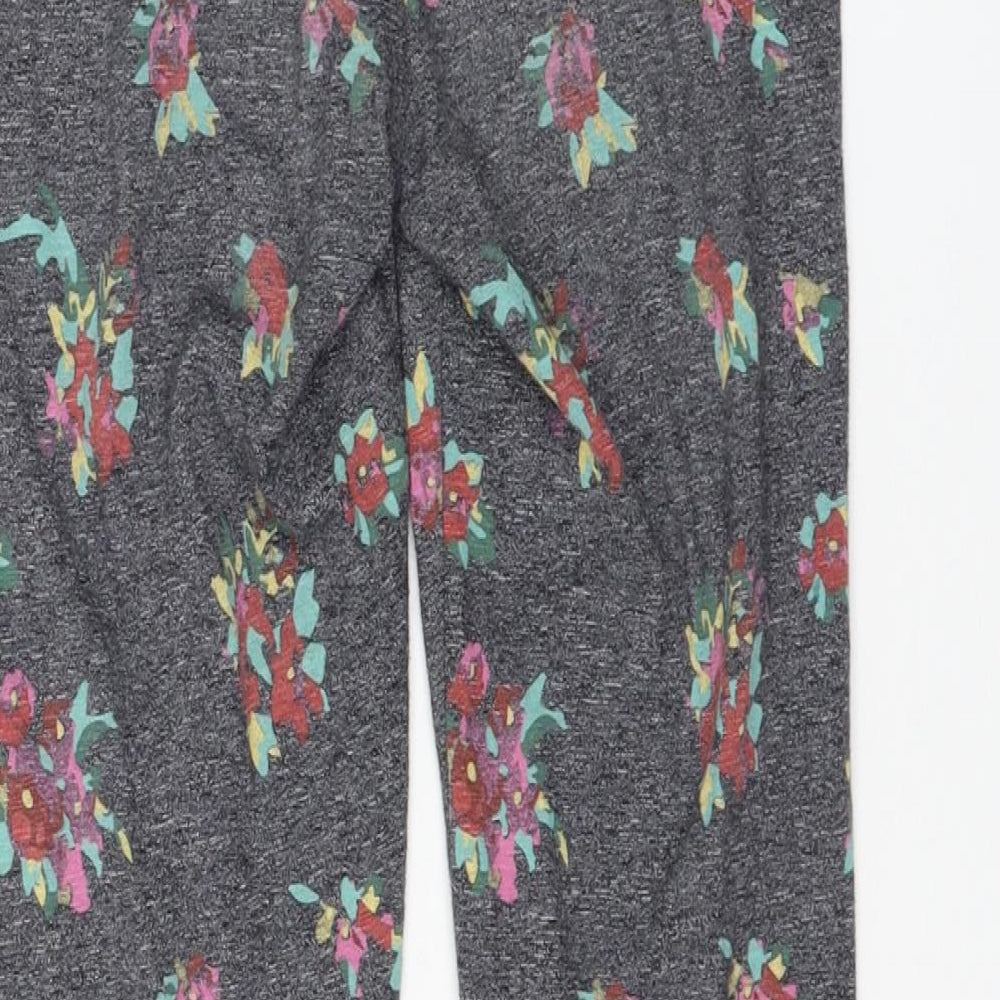 Superdry Womens Grey Floral Cotton Jogger Leggings Size XS L27 in