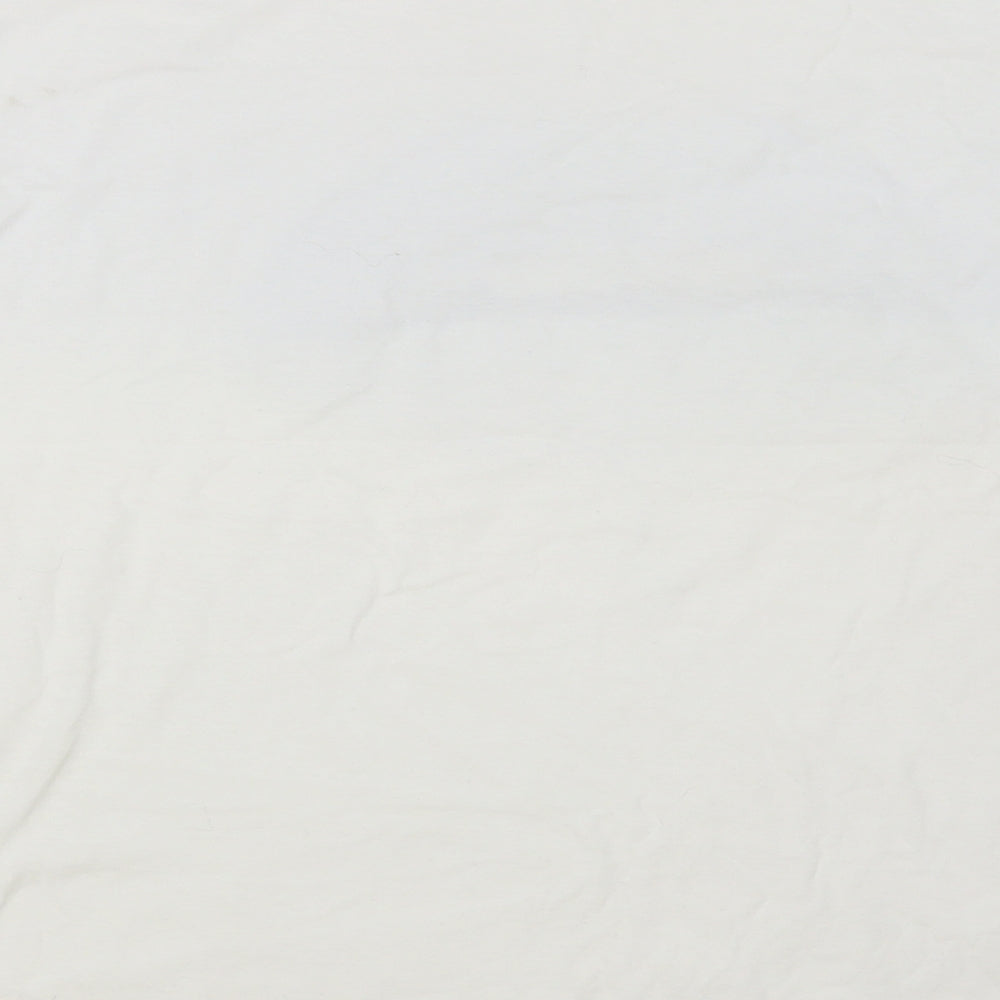 Fruit of the Loom Womens White Cotton Basic T-Shirt Size L Crew Neck - Lips