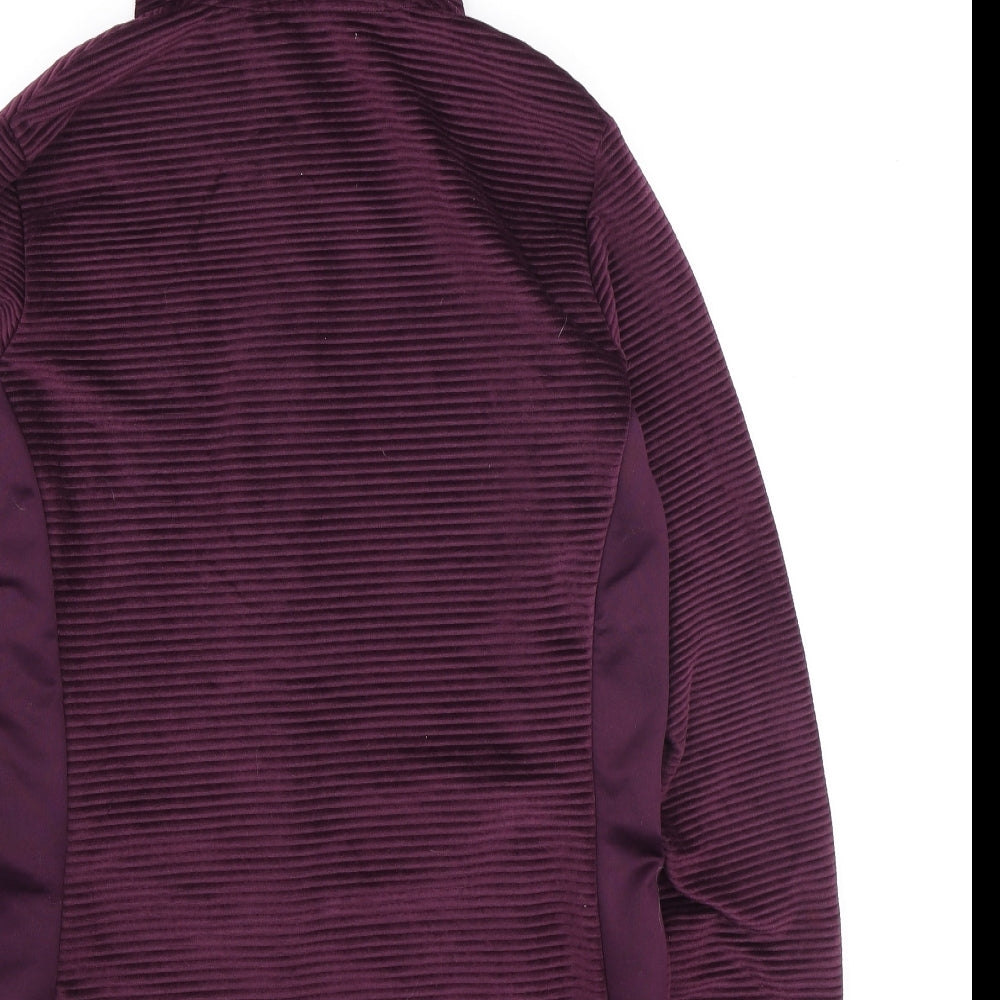 Regetta Womens Purple Polyester Full Zip Hoodie Size 12 Zip
