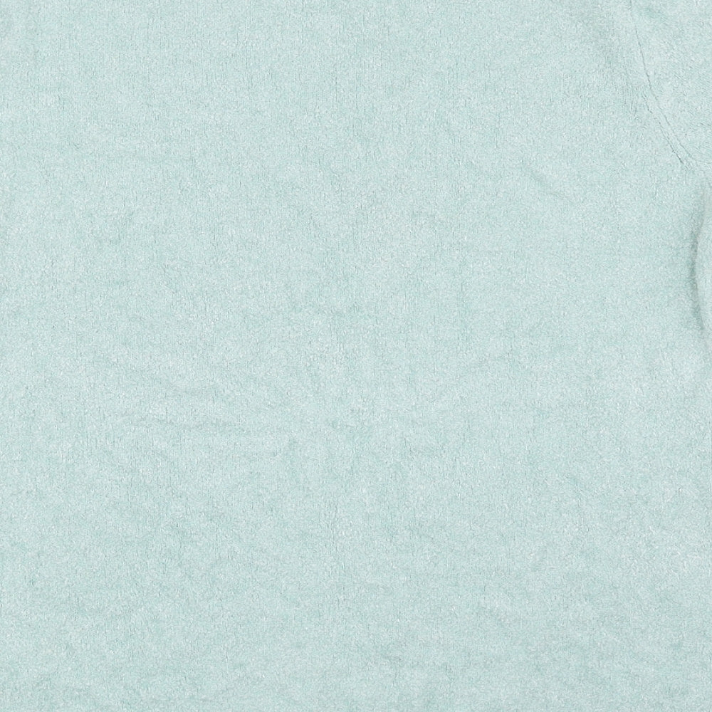 Oliver Bonas Womens Green Crew Neck Viscose Pullover Jumper Size 6 - Fuzzy Knit