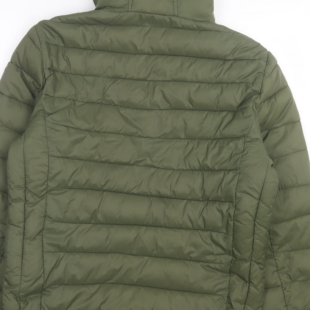 Livergy Mens Green Puffer Jacket Jacket Size L Zip