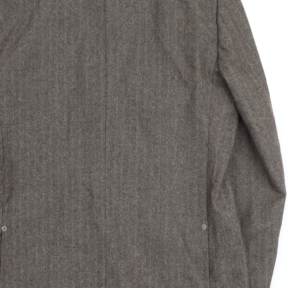 River Island Mens Brown Herringbone Polyester Blazer