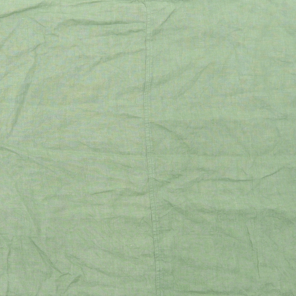 Carolyn Donnelly Womens Green Linen Basic T-Shirt Size XL Round Neck