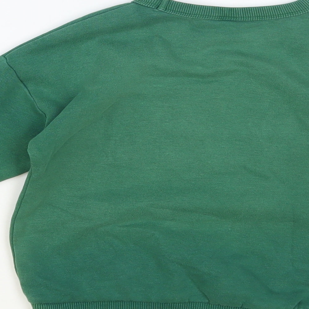 TU Boys Green Cotton Pullover Sweatshirt Size 2-3 Years Pullover - London Bus