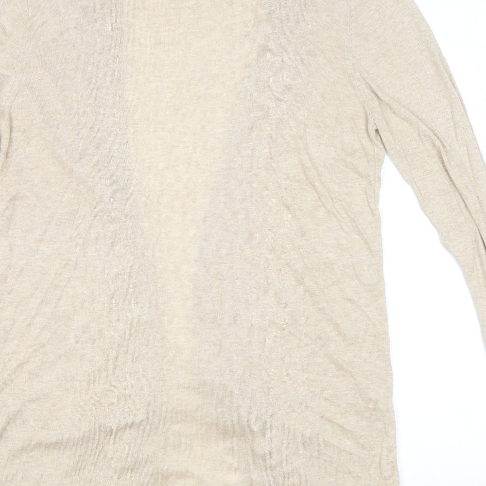 Atmospere Womens Beige V-Neck Viscose Cardigan Jumper Size 16