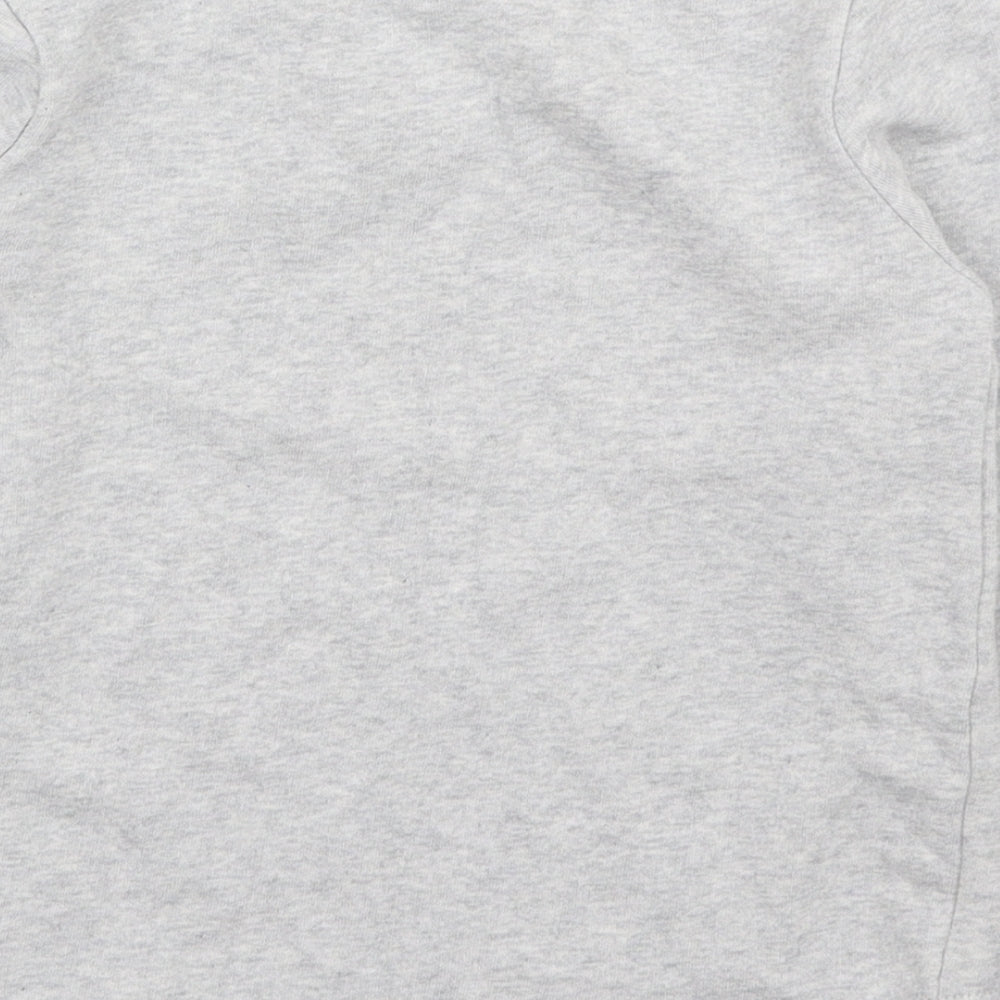 F&F Girls Grey Cotton Henley Sweatshirt Size 6-7 Years - TEAM UNICORN