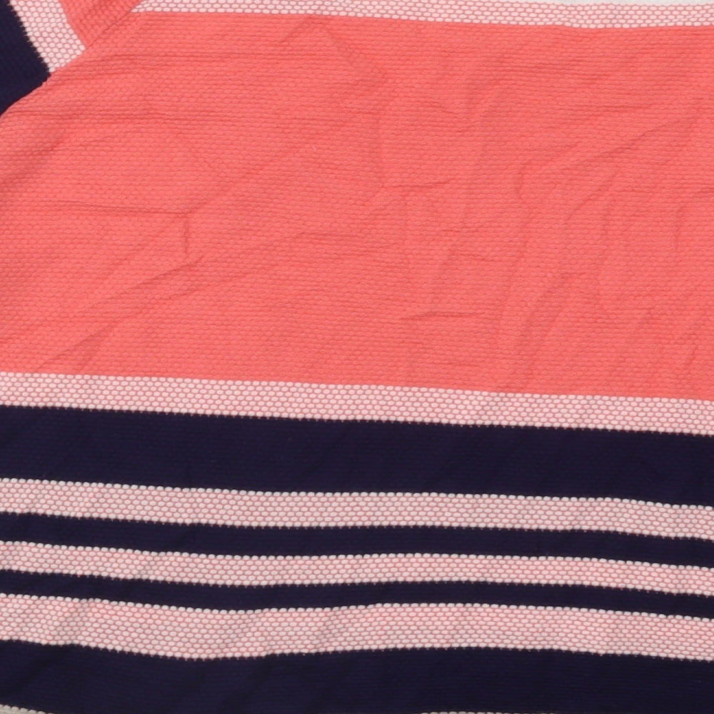 Marks and Spencer Womens Multicoloured Round Neck Striped Cotton Pullover Jumper Size 16