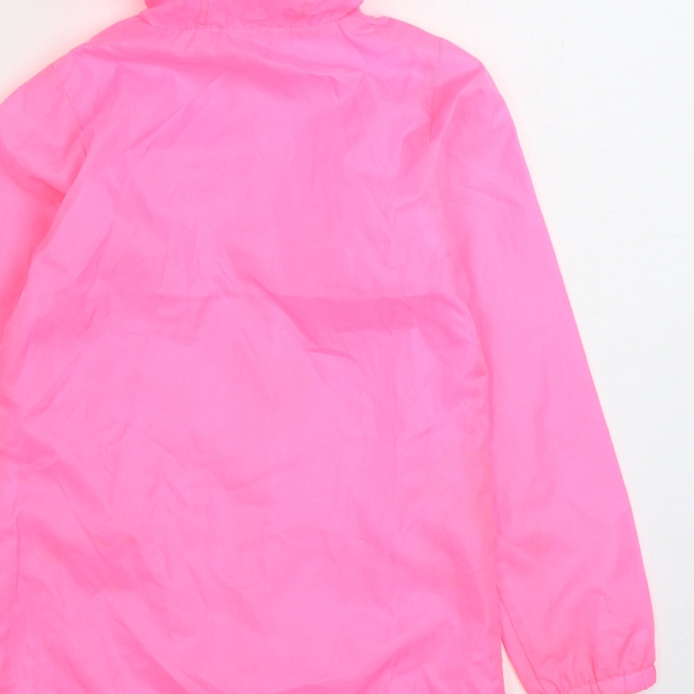 Miss E-Vie Girls Pink Rain Coat Coat Size 9-10 Years Zip