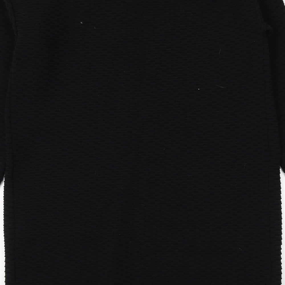 Marks and Spencer Womens Black Jacket Size 10 Hook & Eye