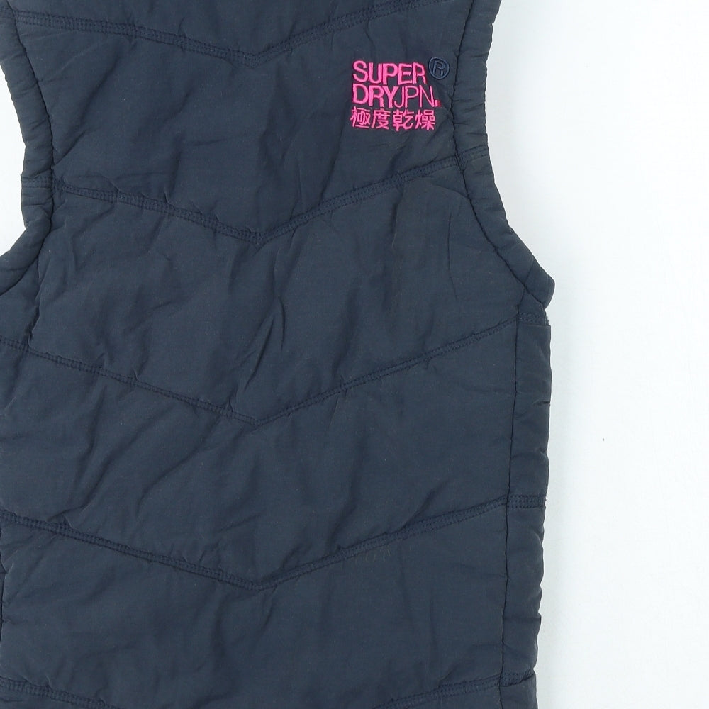 Superdry Womens Blue Gilet Jacket Size XS Zip