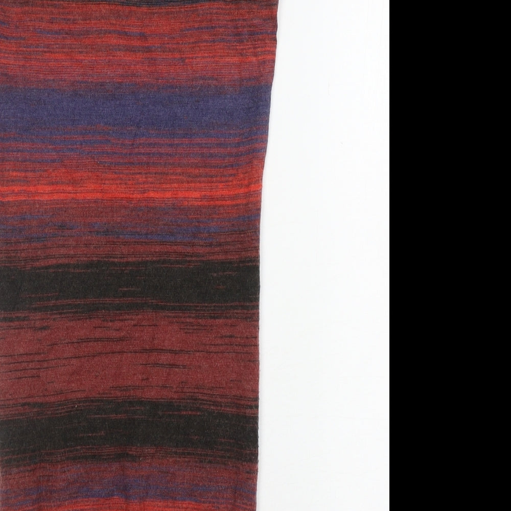 Meily Womens Multicoloured Striped Viscose Tunic Tank Size M Cowl Neck