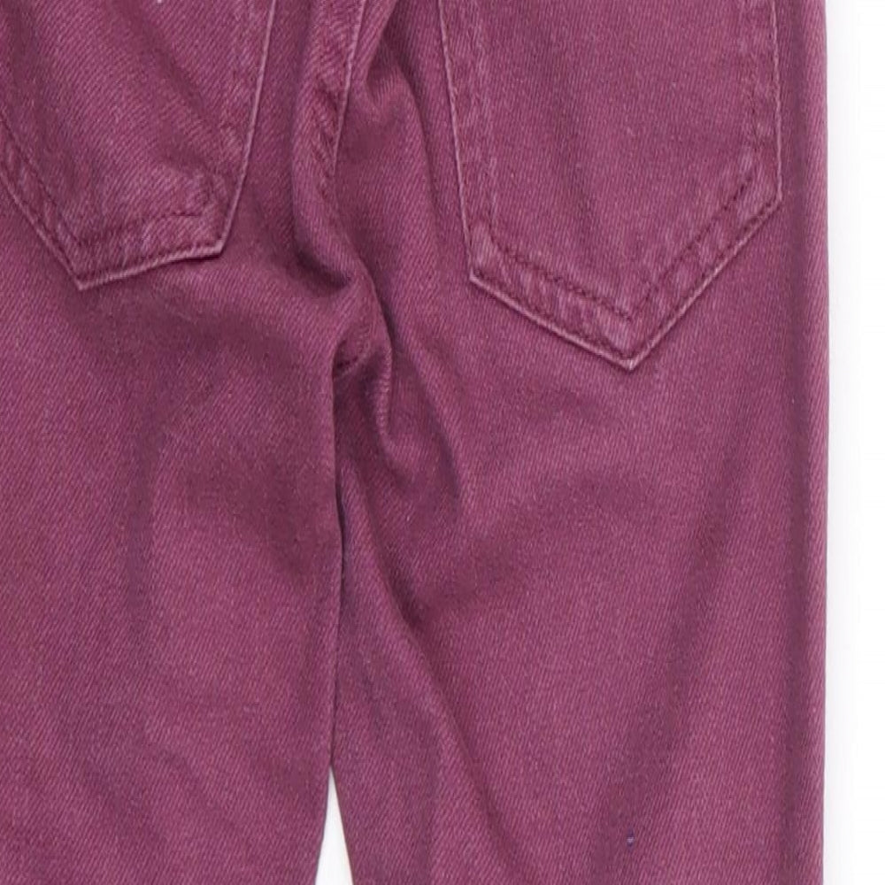 George Boys Purple 100% Cotton Straight Jeans Size 4-5 Years Regular Button