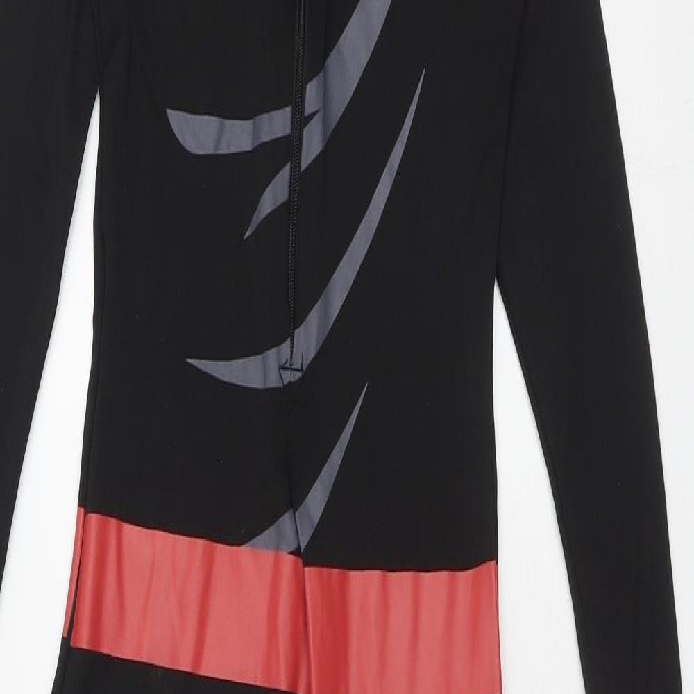 Morphsuits Boys Black Geometric Polyester One Piece Size L Zip - Ninja morph suit