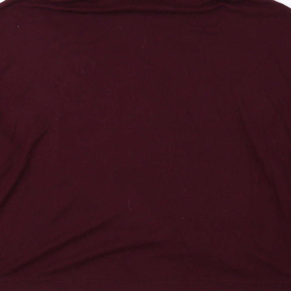 New Look Womens Red Roll Neck Polyester Pullover Jumper Size S