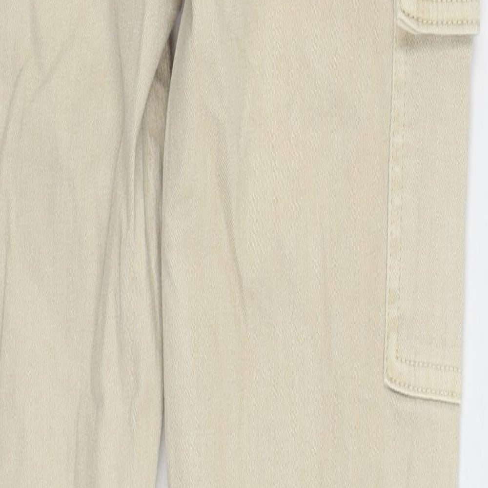 Denim & Co. Womens Beige Cotton Skinny Jeans Size 8 L28 in Regular Zip