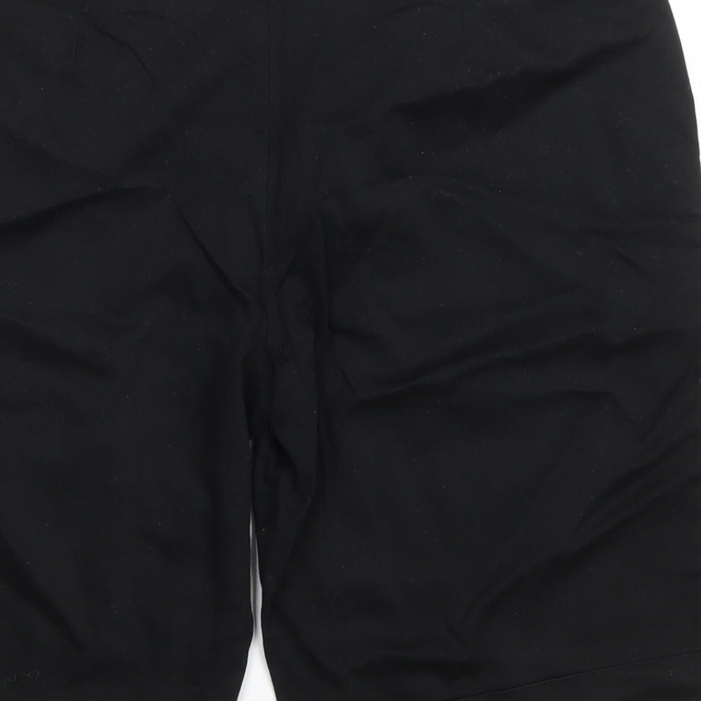 Matalan Womens Black Cotton Bermuda Shorts Size 14 L10 in Regular Zip
