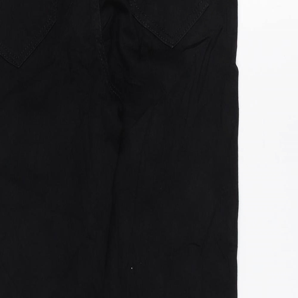 Marks and Spencer Womens Black Cotton Skinny Jeans Size 8 L26 in Regular Zip