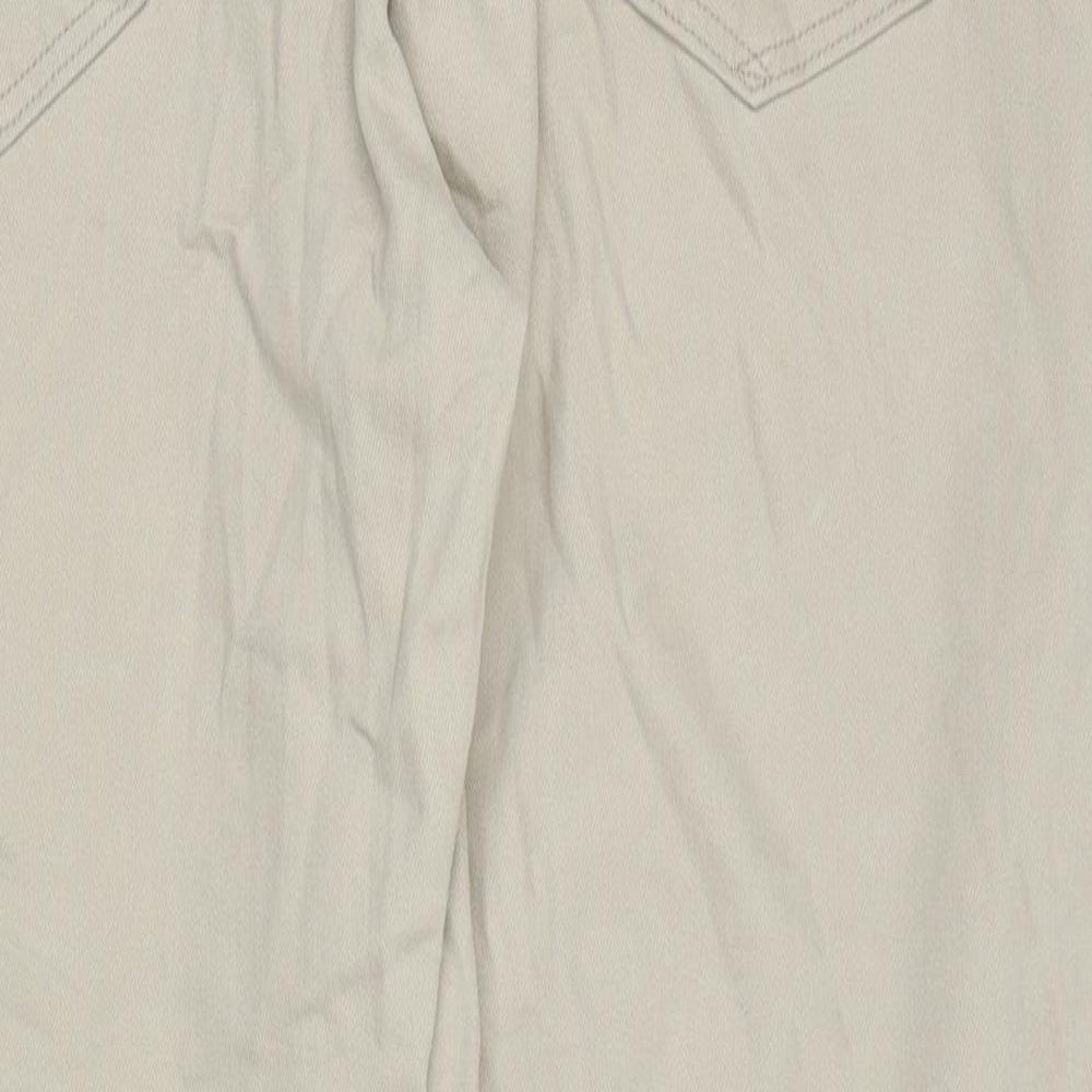 Marks and Spencer Womens Beige Cotton Skinny Jeans Size 42 in L31 in Regular Zip