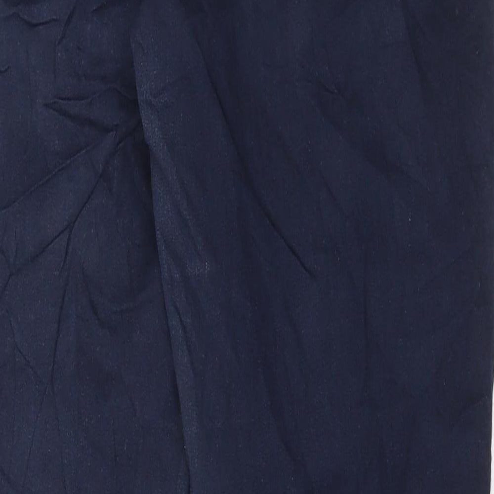 Marks and Spencer Womens Blue Cotton Skinny Jeans Size 10 L27 in Regular Button