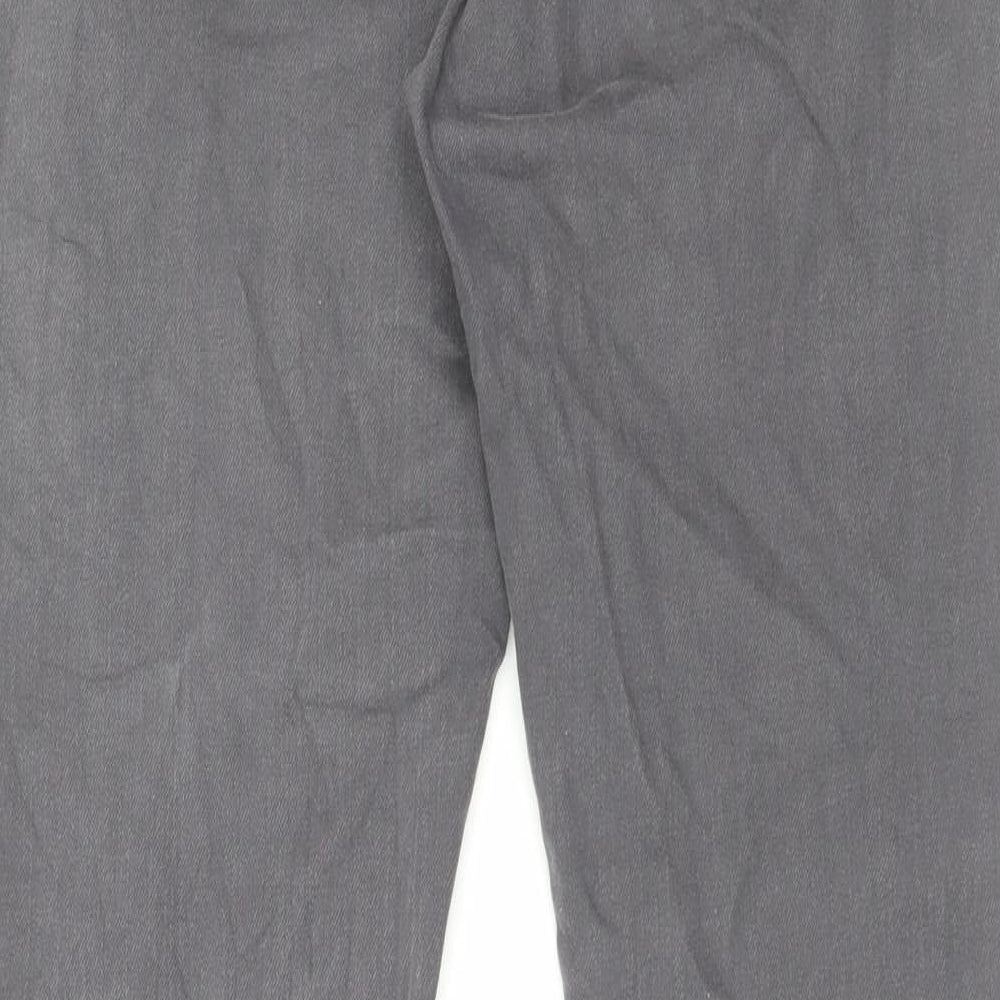H&M Womens Grey Cotton Skinny Jeans Size 30 in L30 in Regular Button
