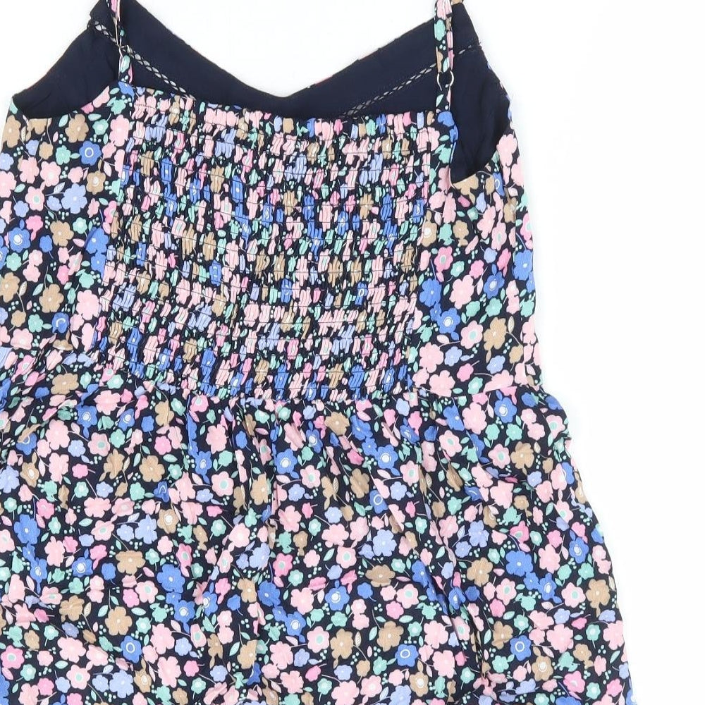 Marks and Spencer Womens Multicoloured Floral Polyester Camisole Blouse Size 6 V-Neck - Shirred Back
