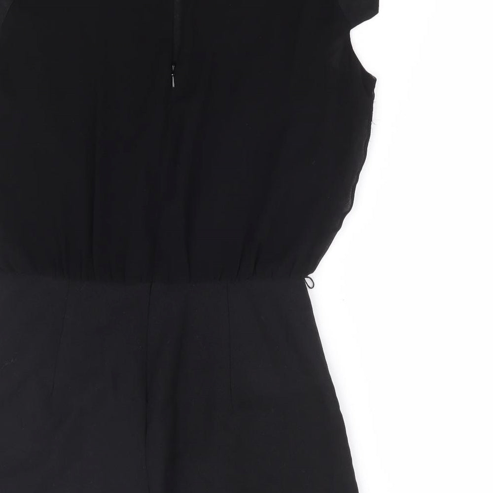 Republic Womens Black Polyester Playsuit One-Piece Size M Button