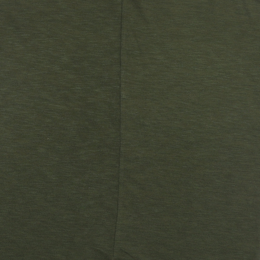 New Look Womens Green Polyester Basic T-Shirt Size M Round Neck - Cut out shoulders