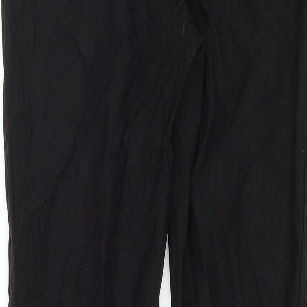 HEAS Womens Black Polyester Trousers Size L L28 in Regular Drawstring