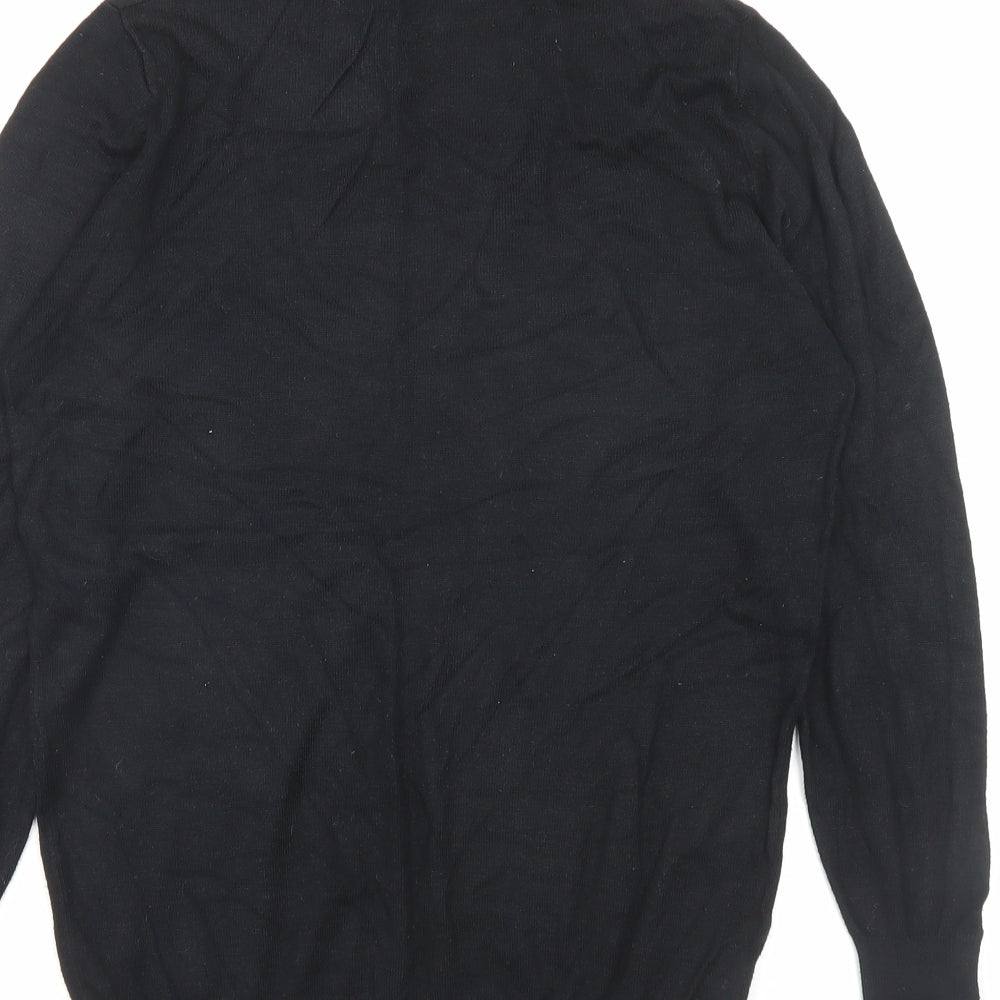 Papaya Womens Black Roll Neck Viscose Pullover Jumper Size 10