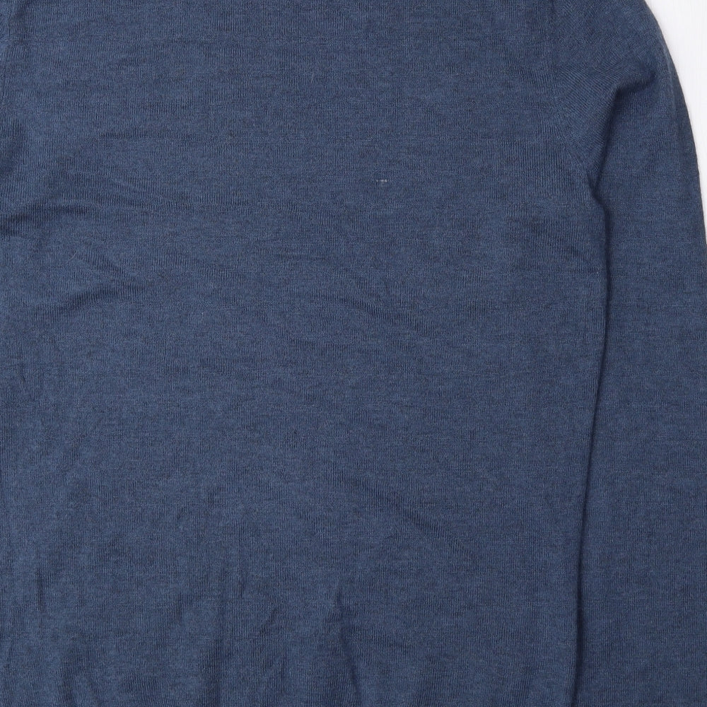 ASOS Mens Blue Round Neck Nylon Pullover Jumper Size M