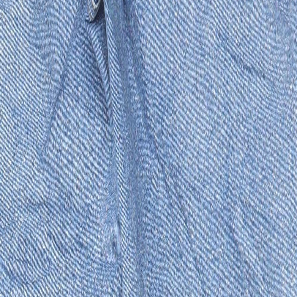 Preworn Womens Blue Cotton Skinny Jeans Size 26 in L26 in Regular Button