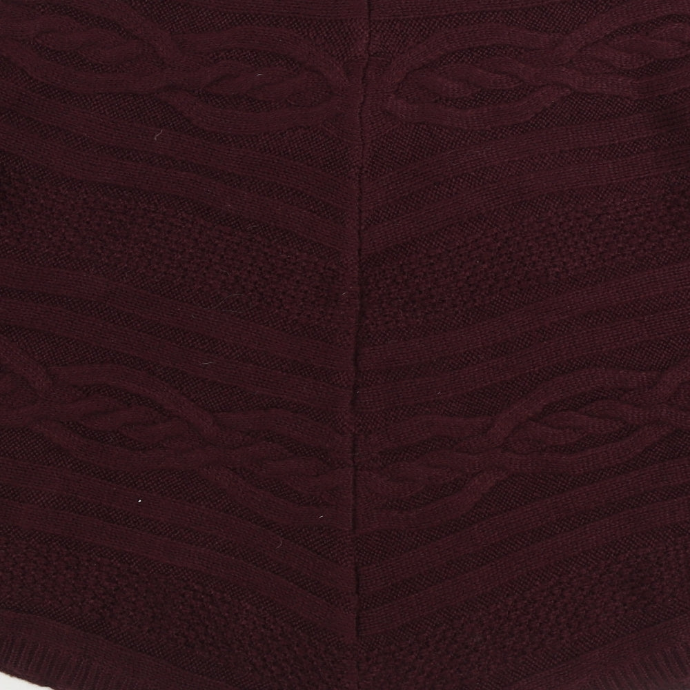 George Womens Purple Boat Neck Acrylic Pullover Jumper Size 10