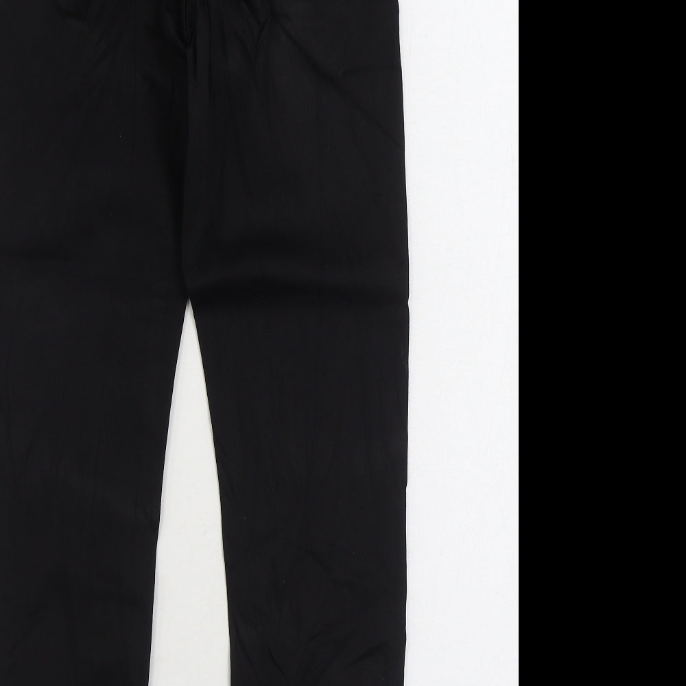 Marks and Spencer Womens Black Cotton Straight Jeans Size 8 L24 in Regular Zip