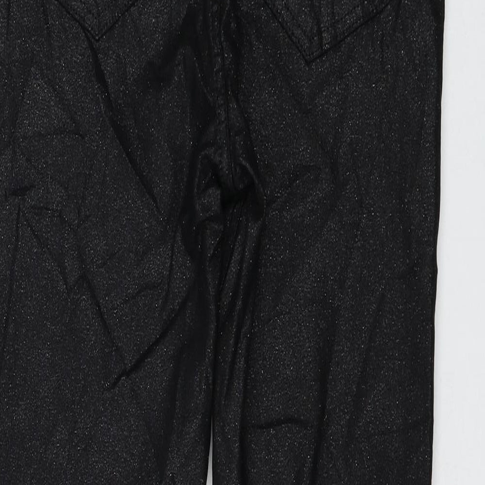 Marks and Spencer Womens Black Viscose Skinny Jeans Size 10 L28 in Regular Zip
