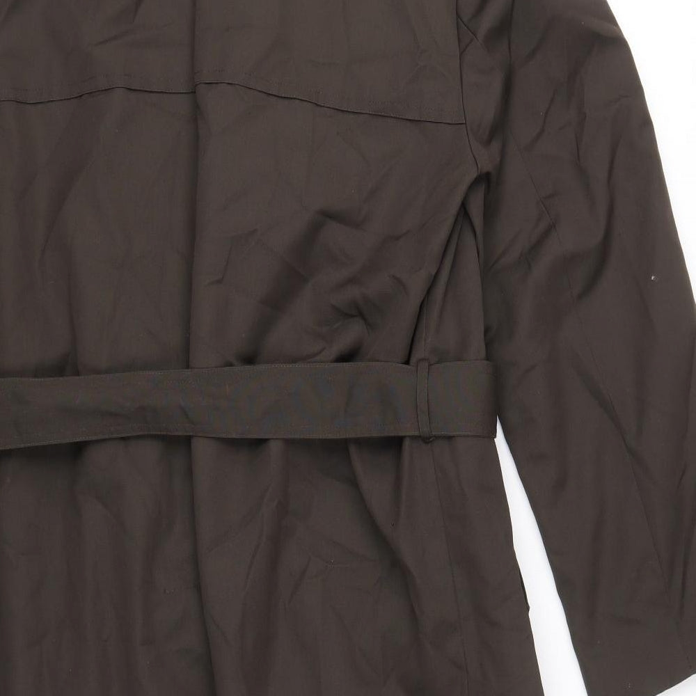 Stanford Womens Brown Trench Coat Coat Size 40 Button