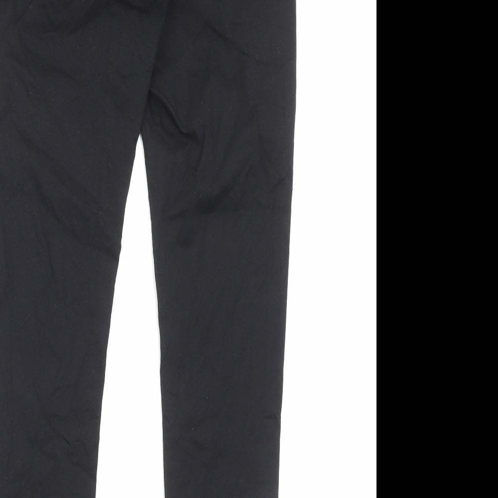 Marks and Spencer Womens Black Cotton Skinny Jeans Size 28 in L28 in Regular Button