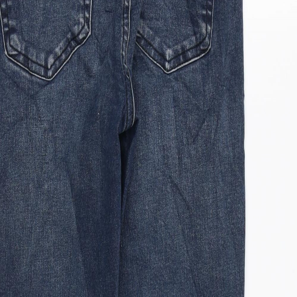 Topshop Womens Blue Cotton Skinny Jeans Size 25 in L30 in Regular Zip