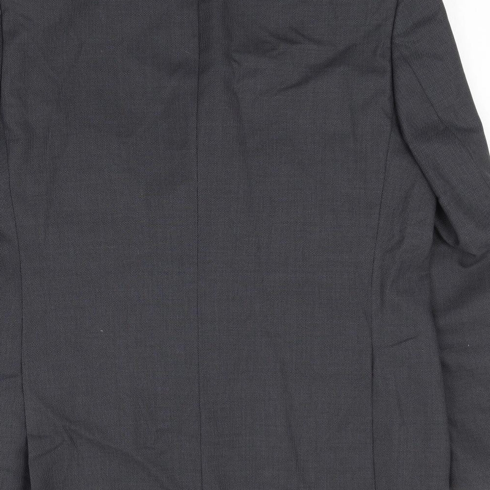 L'Abito Uomo Mens Grey Polyester Jacket Suit Jacket Size 46
