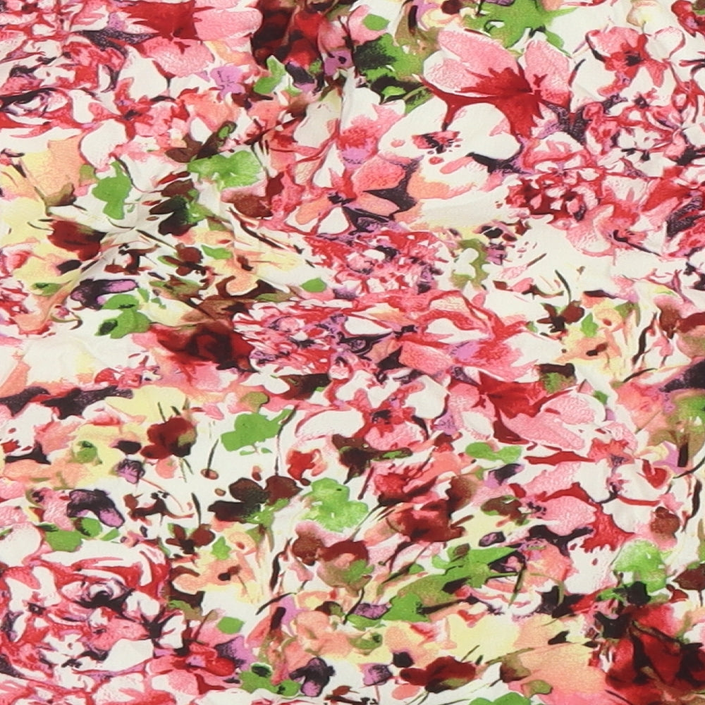 Spirit Womens Pink Floral Viscose Flare Skirt Size 14
