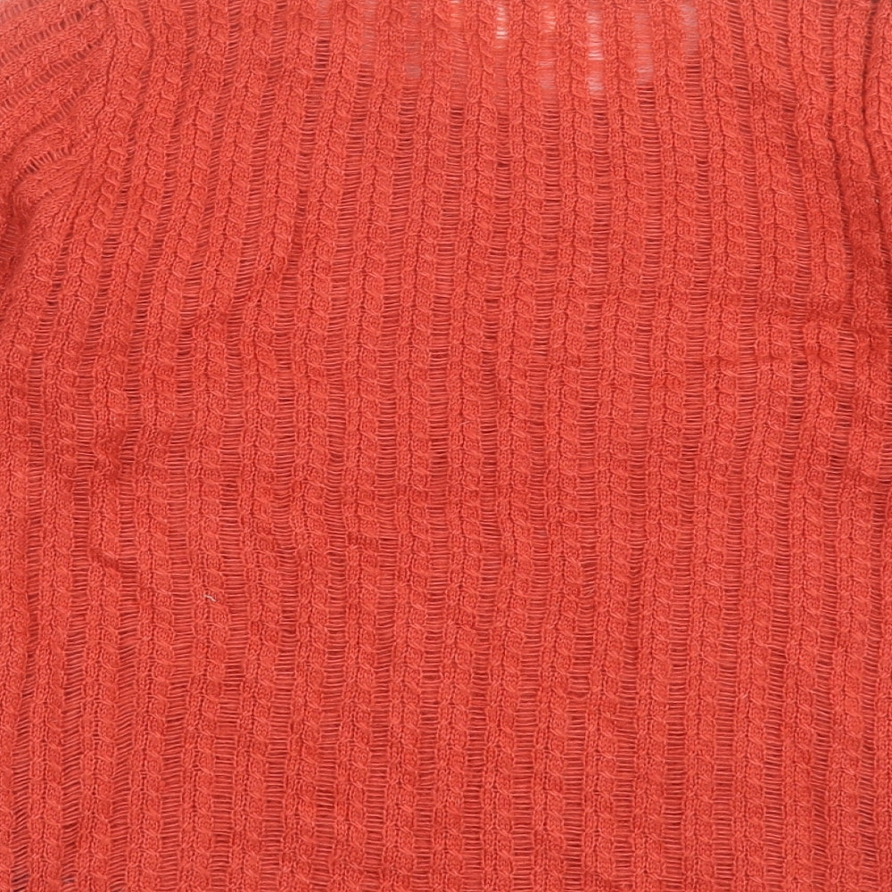 NEXT Womens Pink Crew Neck Acrylic Pullover Jumper Size 14