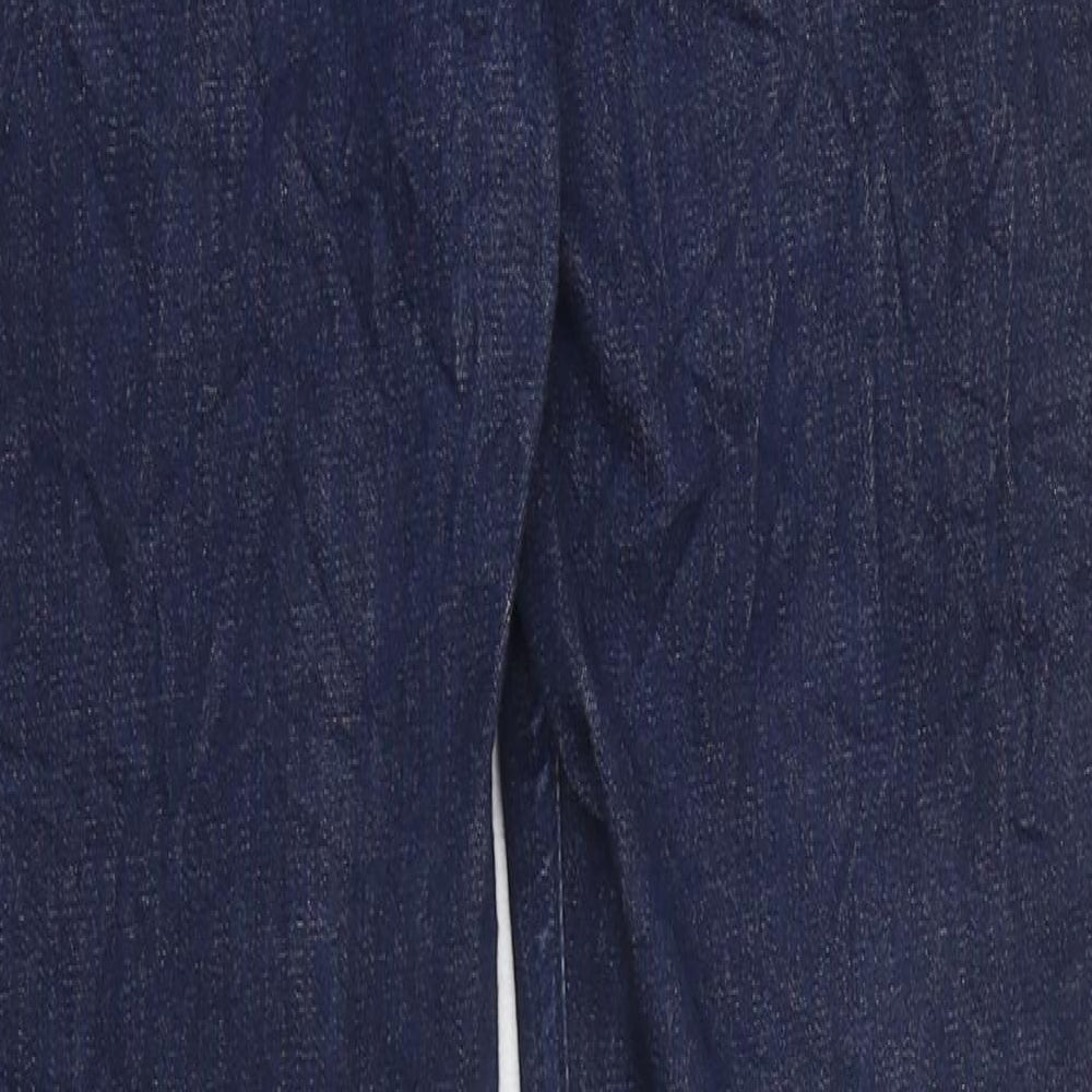Marks and Spencer Womens Blue 100% Cotton Skinny Jeans Size 10 L34 in Slim Zip