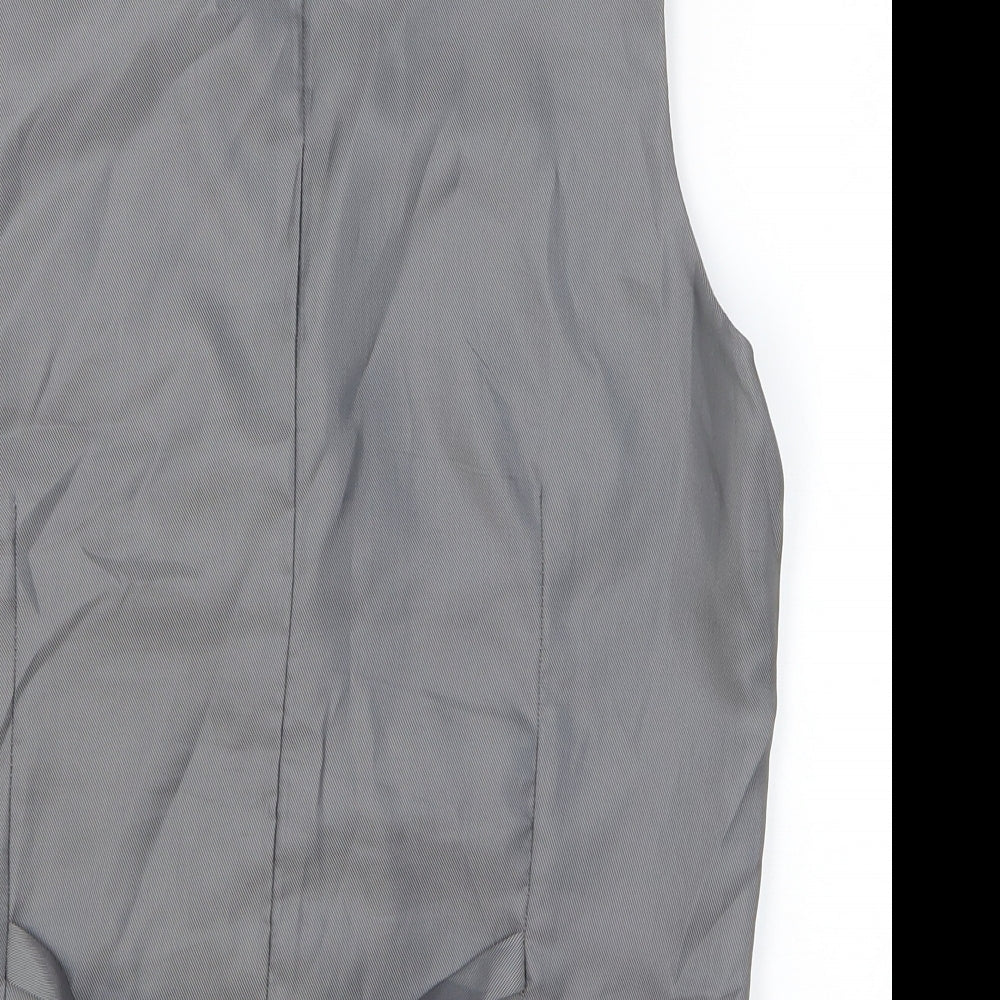 Primark Mens Grey Polyester Jacket Suit Waistcoat Size S