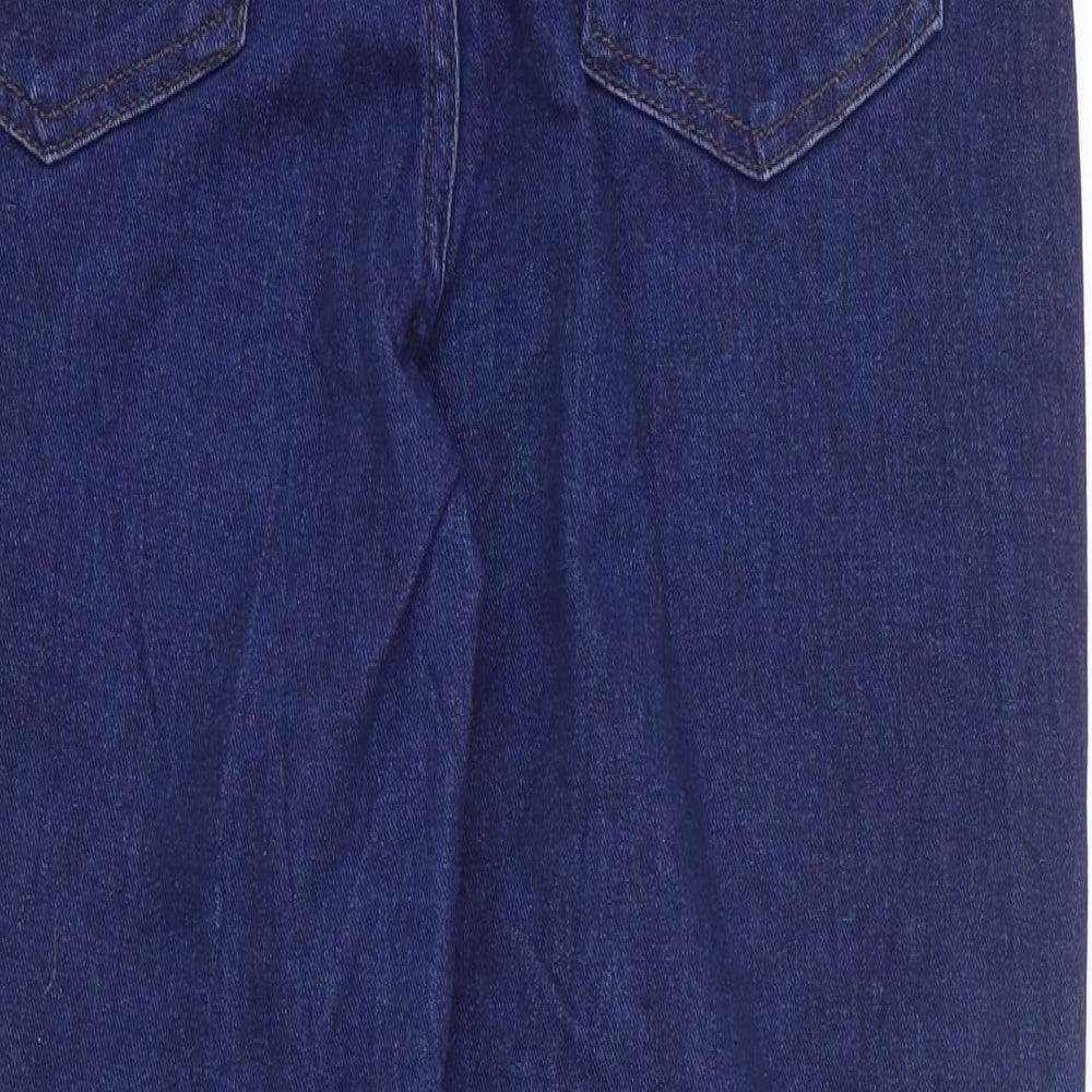 Love Leggings Womens Blue Cotton Straight Jeans Size 12 L25 in Regular Zip