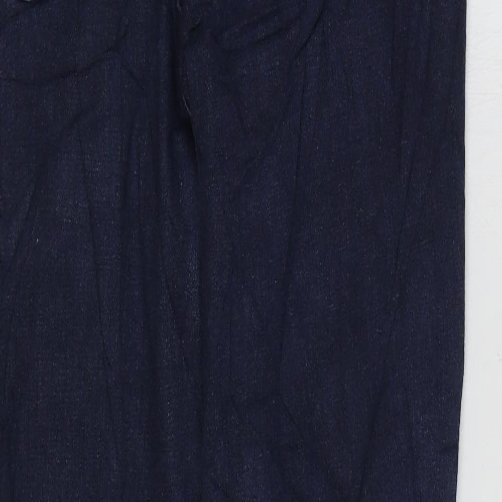 Marks and Spencer Womens Blue Cotton Skinny Jeans Size 12 L27 in Regular Zip