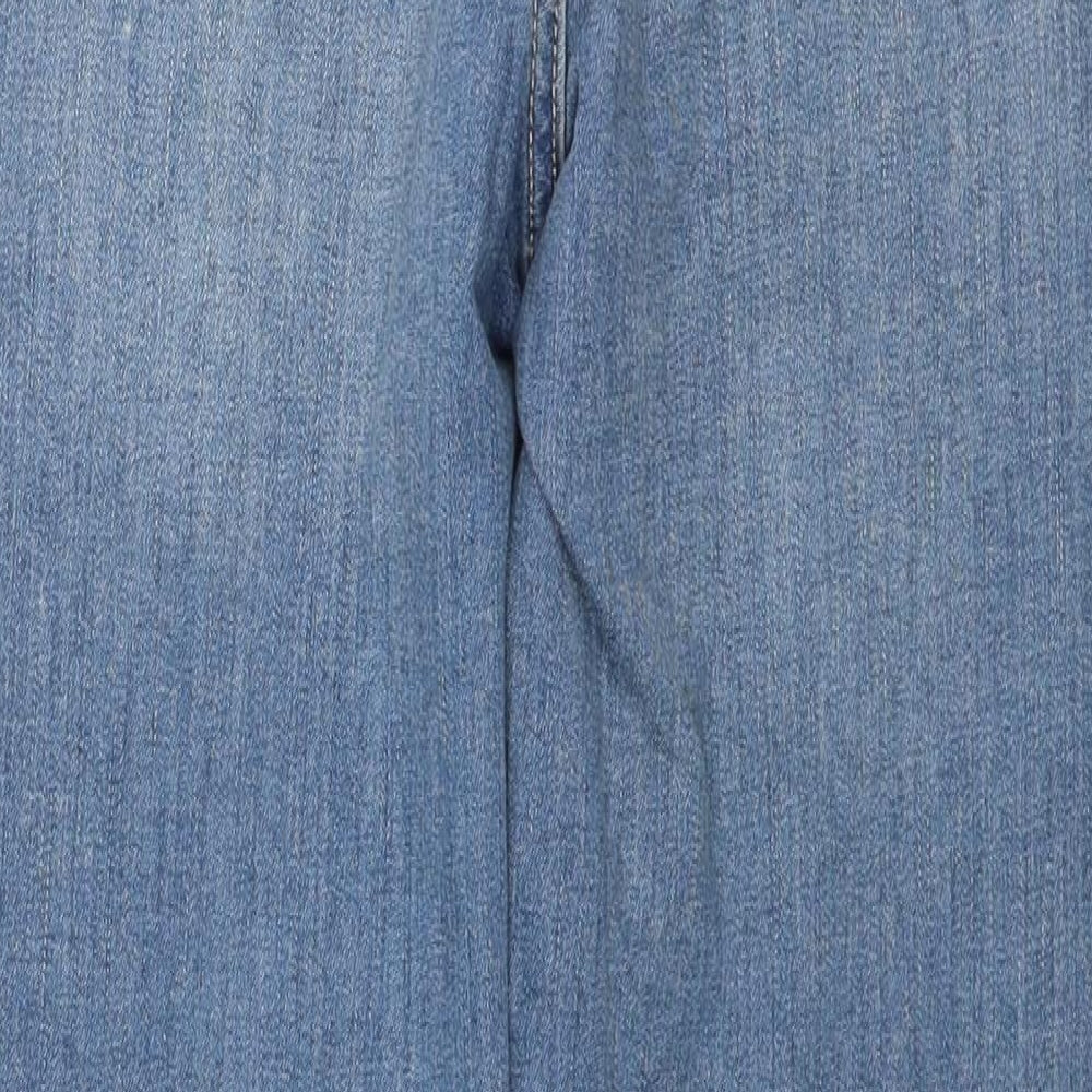 Marks and Spencer Womens Blue Cotton Skinny Jeans Size 10 L28 in Regular Button