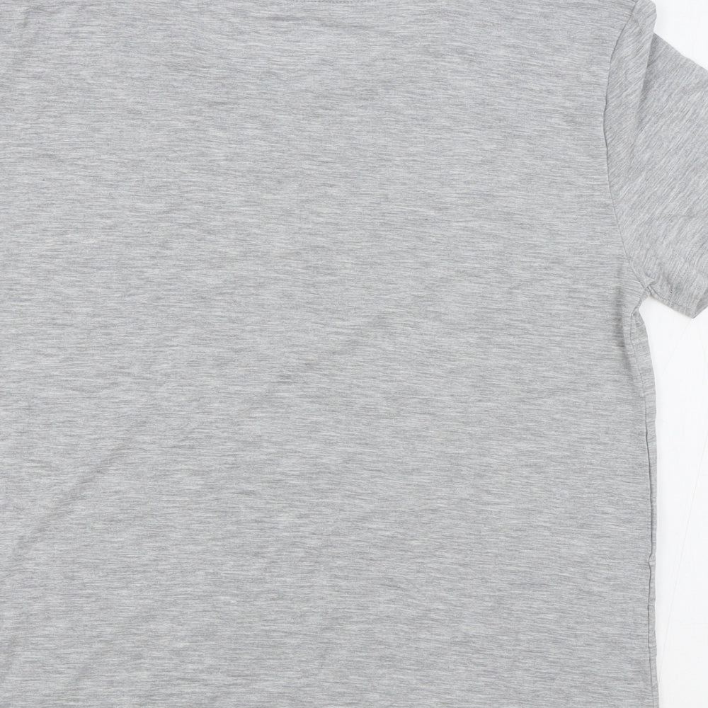 Marks and Spencer Womens Grey Polyester Jersey T-Shirt Size 6 Crew Neck