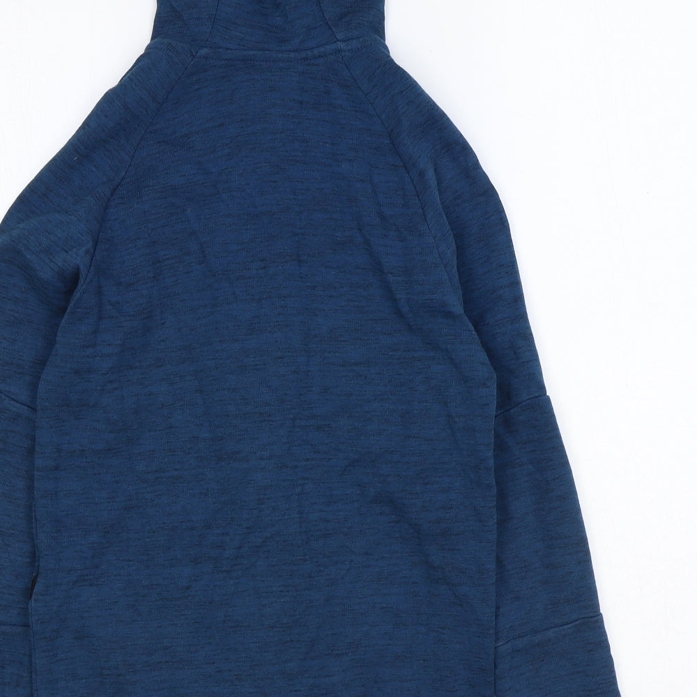 George Boys Blue Cotton Full Zip Hoodie Size 9-10 Years Zip