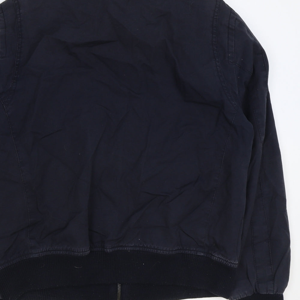 Jasper Conran Mens Blue Bomber Jacket Jacket Size S Zip