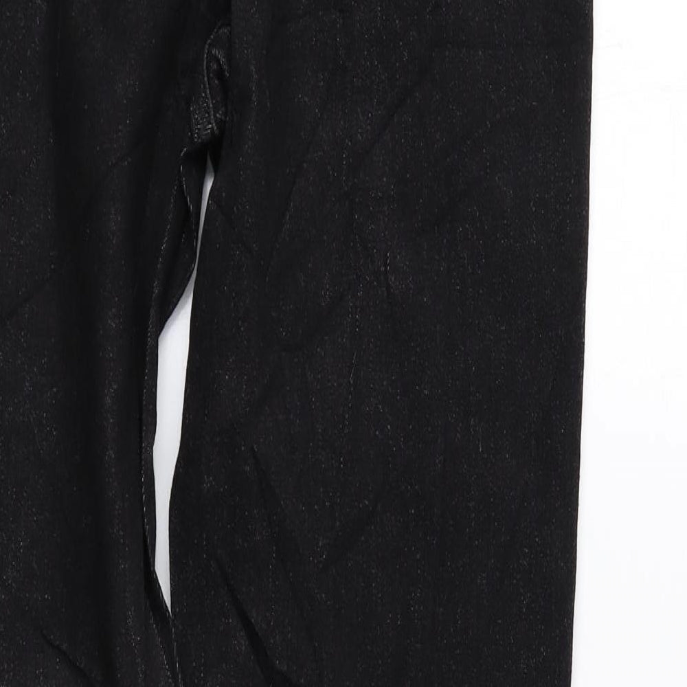 Marks and Spencer Womens Black Cotton Skinny Jeans Size 10 L27.5 in Regular Zip